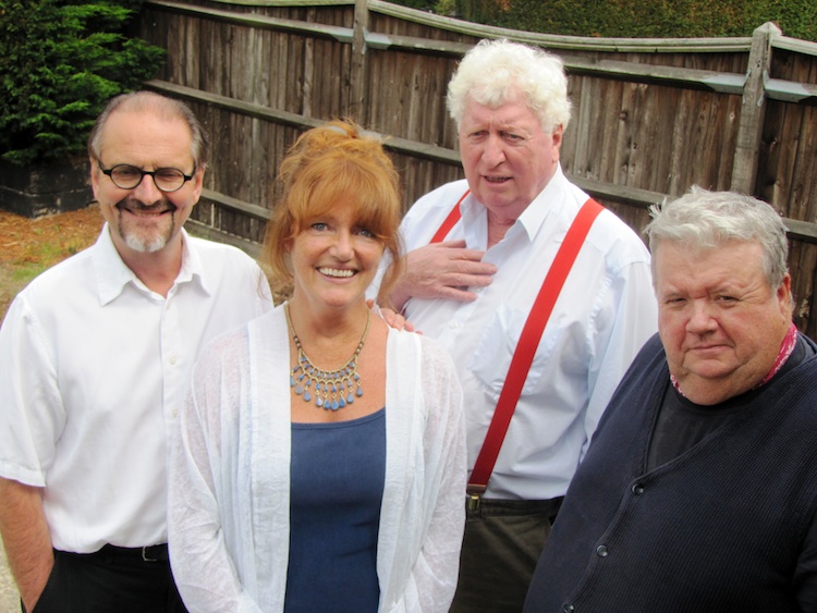Here I am with Gareth Armstrong, Louise Jameson, and Ian McNeice at a Big Finish recording. 