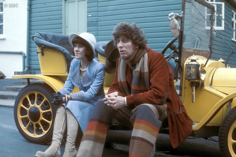Lis and Tom on Bessie right at the beginning of my time on Doctor Who.  Picture courtesy of the BBC