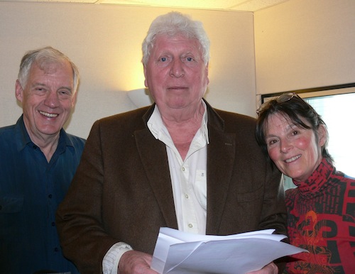 Tom with Richard Franklin and Susan Jameson © Michael Stevens/AudioGo Ltd